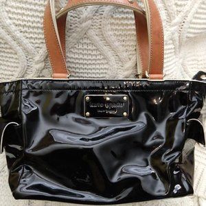 Kate Spade Black Patent Leather Tote Bag Purse